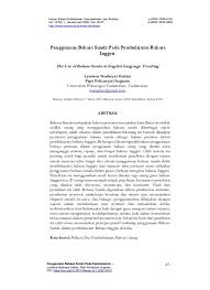 Soal dan jawaban bahasa sunda tentang wawancara.sekian wawancara yang saya lakukan. Penggunaan Bahasa Sunda Pada Pembelajaran Bahasa Inggris
