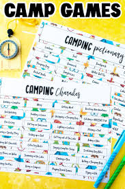 If you guess one correctly you can win awesome prizes! Camping Charades And Pictionary Free Printable Words Play Party Plan