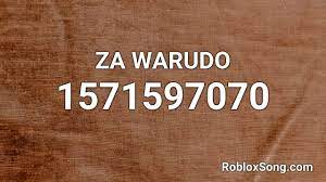 Use za warudo tomare toki wo and thousands of other assets to build an immersive game or experience. Za Warudo Roblox Id Roblox Music Code Youtube