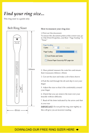 Ring Size Chart Determine Your Ring Size Using Our Online