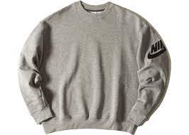 The supreme bandana box logo hooded sweatshirt in heather grey features the logo in a rich blue bandana print. Fear Of God X Nike Nrg Ti Crewneck Dark Grey Heather Balenciaga Shirt Nike Sweatshirts Crew Neck