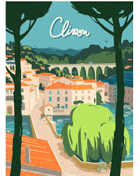 Clisson Clisson Pittoresco Art Affiche Limited Paysdelaloire Vignobledenantes Pays De La Loire Art Affiche