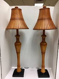 Lamp shades replacement lamp shades. Pair Of Tall Thin Mid Century Modern Faux Bambo Reed Table Lamps For Sale At 1stdibs