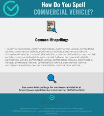 Correct Spelling For Commercial Vehicle Infographic Spellchecker Net