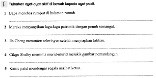 Kakak menumbuk cili itu sehingga hancur. Bm Primary 3 Ayat Aktif Ayat Pasif Exercise Life Long Sharing