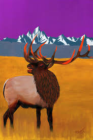 Wapiti Painting by Sonja Johansen
