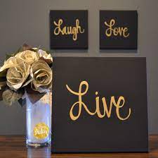 Try finding the one that aliexpress carries many black and gold wall sticker related products, including gold mosaic , dot wall , 3d black wall sticker , decor gold home , kililaya. Live Laugh Love Black Gold 3 Piece Wall Decor Set