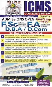 Maybe you would like to learn more about one of these? Admission In Fsc Fa Dba And Dcom In Icms College System 2021 Private Admissions College Arts Peshawar Nwfp Pakistan Jobz Pk