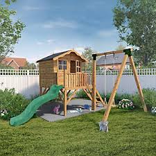 Kids playhouse with slide, garden outdoor wendy house, strong and durable. Playhouses Kids Playhouse Garden Playhouses Wickes