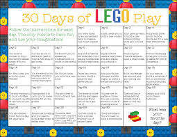 30 Days Of Lego Play Free Printable Calendar The Shirley Journey In 2020 Calendar Lessons Free Printable Calendar Lego Challenge