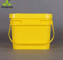 4L Injection Barrel, Plastic Square Bucket with Handle and Lid