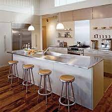 Install a modern stainless steel countertop to a kitchen island with these simple steps from diy network's kitchen impossible on diynetwork.com. Twitter Faves On Saturday Hatch The Design Public Blog Stainless Countertops Outdoor Kitchen Countertops Contemporary Kitchen