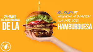 Hoy es el día internacional de la hamburguesa y, para celebrarlo, presentamos las principales tendencias de búsqueda en google sobre este plato que es el favorito de muchos colombianos, así como recetas fáciles y prácticas para seguir en youtube y consejos para encontrar toda la. El Flip 28 De Mayo Dia Internacional De Las Hamburguesas Facebook