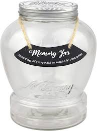 Another option is to fill the jar with vegetable oil and then place your picture inside. Buy Top Shelf In Loving Memory Memory Jar Thoughtful Condolence Gift Ideas Unique Memorial Gifts Keepsakes For Friends And Family Kit With 180 Blank Tickets Pen And Decorative