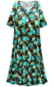 Customizable Black With Blue Roses Print Plus Size Supersize Muumuu Moo Moo Dress 0x 1x 2x 3x 4x 5x 6x 7x 8x 9x Plus Size Robes Muumuu Dresses