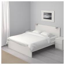 Nordli bed with headboard and storage, white, queen. Malm Bed Frame High White Luroy Queen Ikea In 2021 White Bed Frame Malm Bed Queen Size Bed Frames