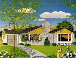 A 1950 American Dream House Vintage House Plans Vintage House Ranch Style House Plans