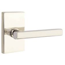 You easily unlock a doorknob that has a hole on one side with simple. Emtek 520frlus14 Polished Nickel Freestone Privacy Door Lever Set From The Brass Modern Collection Pullsdirect Com