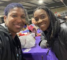 Enjoying Super Bowl LVIII . . . standing outside Allegiant Stadium