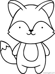 A set of coloring pages for children. Cute Fox Coloring Pages Coloringall