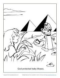 God Protected Baby Moses Coloring Page Bible Coloring Pages Coloring Pages Baby Moses