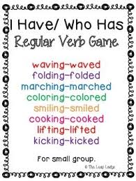 Regular Past Tense Verb Game Regular Past Tense Verbs Irregular Past Tense Verbs Irregular Past Tense