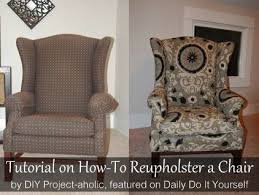 How To Reupholster A Wingback Chair Reupholster Furniture Reupholster Chair Reupholster