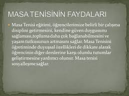 masa tenisi nedir masa tenisi ne kazandirir ppt video online indir