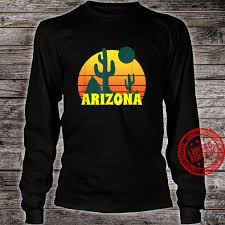 Sonoran desert sunset private jeep adventure scottsdale. Arizona Retro Saguaro Cactus Desert Mountain Sunset Shirt