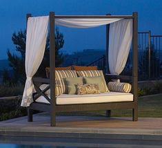 I recently got some tiny solar string lights to put on it. 22 Outdoor Daybed With Canopy Ideas Outdoor Daybed Daybed Canopy Outdoor