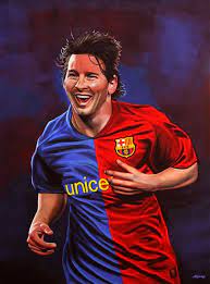 Born 24 june 1987) is an argentine professional footballer who plays as a forward and captains both spanish club barcelona. Lionel Messi Schilderij Lionel Messi Messi Voetbal