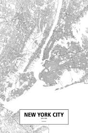Black And White New York City Posters Maptitude1 City Map Art Map Of New York Nyc Map