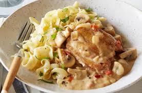 Escalope De Poulet Aux Champignons Et A La Moutarde Ww Recette Poulet Aux Champignons Escalope De Poulet Recette Escalope De Poulet
