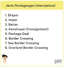 Macam macam surat izin usaha perdagangan. Jenis Jenis Perdagangan Internasional