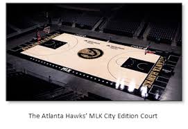 The hawks' city edition jerseys have included the black and gold ones for the 50th anniversary of their move from st. Atlanta Hawks Unveil Mlk City Edition Court For 2020 21 Nba Season Respect