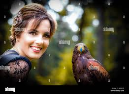 Female falconer hi-res stock photography and images