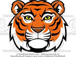 Cartoon picture of the face of a smiling tiger, vector or color illustration. Tiger Head Mascot Logo Cartoon Tiger Tiger Face Drawing Tiger Painting