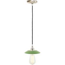 Tell or show us in the the comments section. Sage Green Factory Style Ceiling Pendant Light With Chrome Detailing