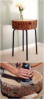 Wood Logs And Stumps Diy Ideas Projects Furniture Instructions Diy Rustic Log Side Table Instructions Raw Wood L Raw Wood Furniture Wood Table Diy Wood Diy