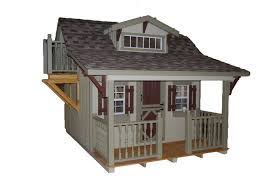 Craftsman house is made for a big family, providing extra seating space directly under the hanging windows like so is perfect. Little Cottage Company Craftsman Playhouse Wayfair