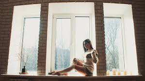 HD wallpaper: women model brunette sweater window bottomless | Wallpaper  Flare
