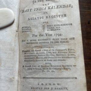 East India Registers, Bengal, Madras, and Bombay Army and Civil Service Lists &c. – Bates and Hindmarch