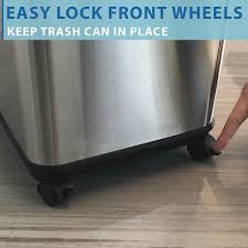 How does the itouchless 13 gal trash can work? Battery Free Platinum Limited Edition Itouchless 13 Gallon Stainless Steel Touchless Sensor Trash Can With Ac