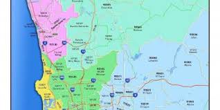 San Diego Zip Code Map San Diego Map With Zip Codes California Usa