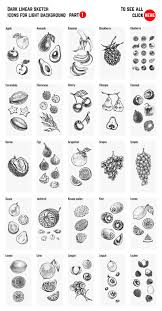 We are creating many vector designs in our studio (bsgstudio). Fruits Hand Drawn Vector Set In Illustrations On Yellow Images Creative Store