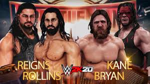 Wwe 2k20 will shine a spotlight on roman reigns, who shares the game cover with wwe superstar becky lynch. Wwe 2k20 Roman Reigns Seth Rollins Vs Daniel Bryan Kane Match Youtube