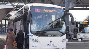 Le bus direct operates high frequency service from the airport to various parts of paris, as well as between airports. Getting To Our Bus Stop In The South Terminal Of Orly Direction Paris Le Bus Direct