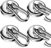 Strong Magnetic Hooks For Hanging FINDMAG Heavy Duty Magnetic Hooks 10-Pack  - 150LB+ Strength With Swivel Carabiner For Cruise, Garage, Kitchen 150lb  ...