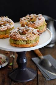 Pistachio Paris Brest Lil Cookie Recipe Paris Brest Food French Desserts