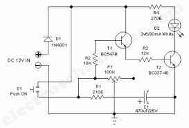 At the beginning of the switching power supply operation (or light load operation), the internal temperature is low, the internal resistance of the thermistor rt1 is large. Timer Light Switch Circuit